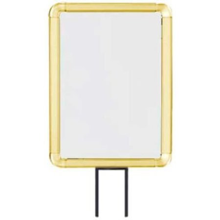 LAVI INDUSTRIES , Vertical Fixed Sign Frame, , 8.5" x 11", For 7' Posts, Gold 50-1141F7V/GD